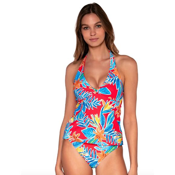 Sunsets Heidi Underwire Halter Tankini Top - Size Small - NWT - Picture 1 of 9